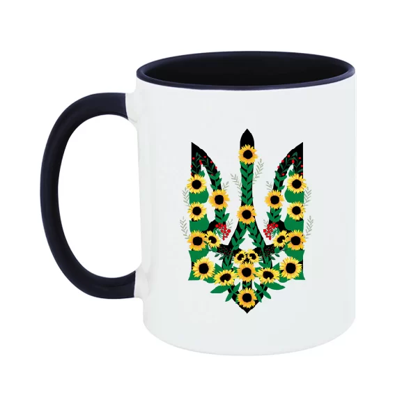 Чашка Трезубец в цветах