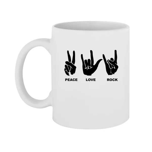 Чашка Peace Love Rock