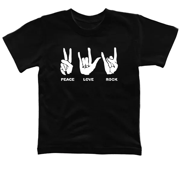 Детская футболка Peace Love Rock