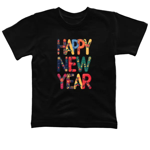 Детская футболка Happy New Year надпись