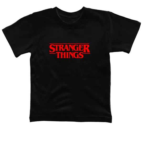 Детская футболка с надписью Stranger Things 