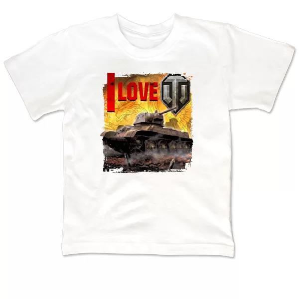 Детская футболка Я люблю World of Tanks