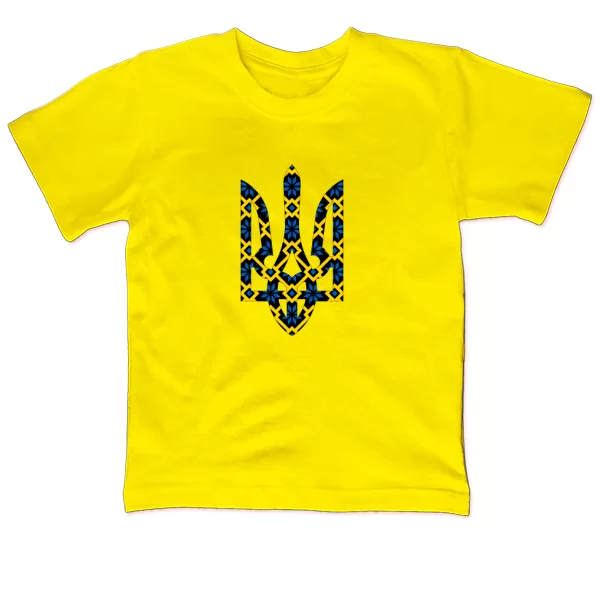 Детская футболка с трезубцем Украины (4367)