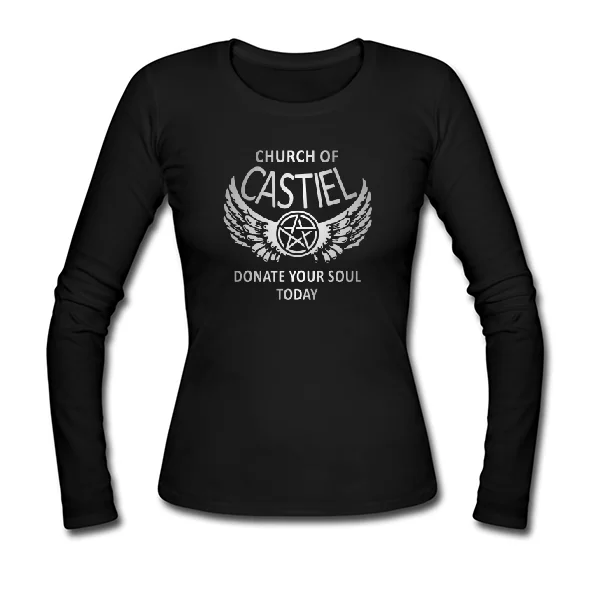 Жіночий лонгслив Supernatural church of castiel