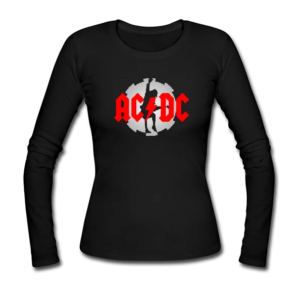 Женский лонгслив с логотипом AC DC