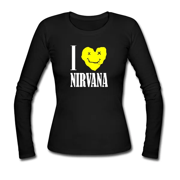 Женский лонгслив I Love Nirvana