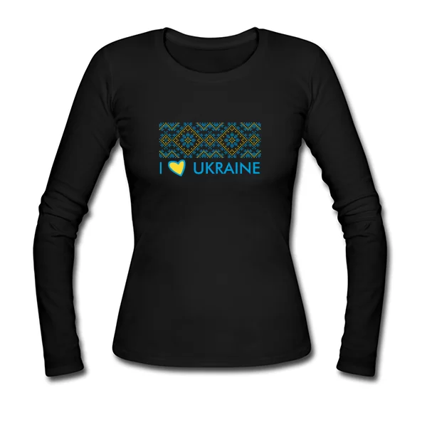 Женский лонгслив I love Ukraine