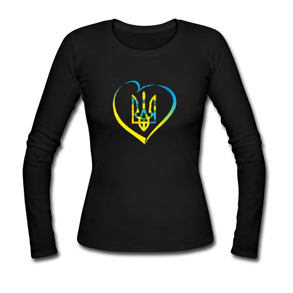 Женский лонгслив с трезубцем Украины