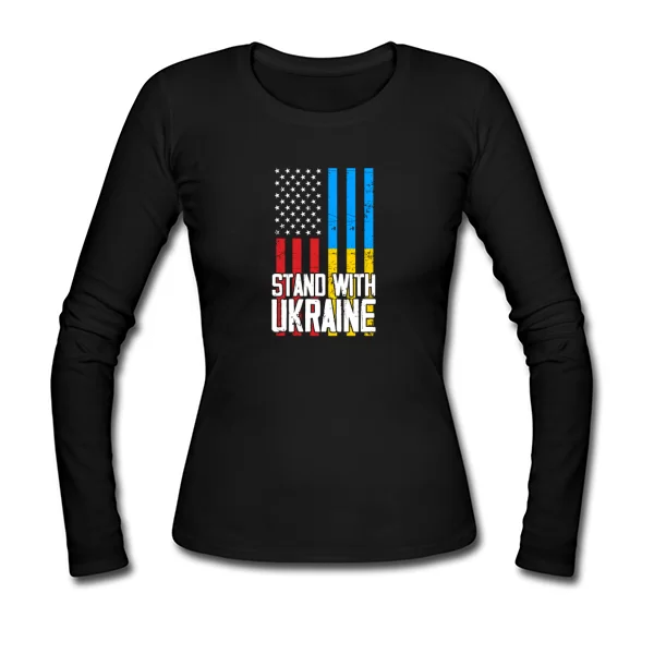 Женский лонгслив Stand with Ukraine (USA)