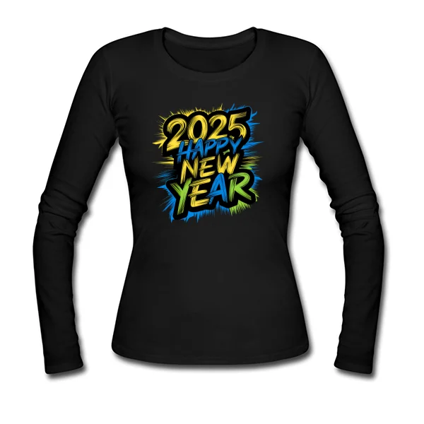Женский лонгслив Happy new year 2025