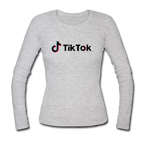 Женский лонгслив c логотипом ТикТок