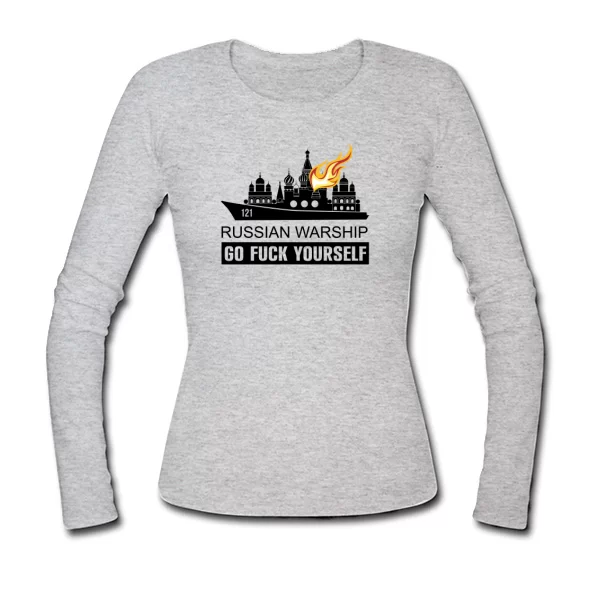 Жіночий лонгслів Russian Warship Go Fuck Yourself