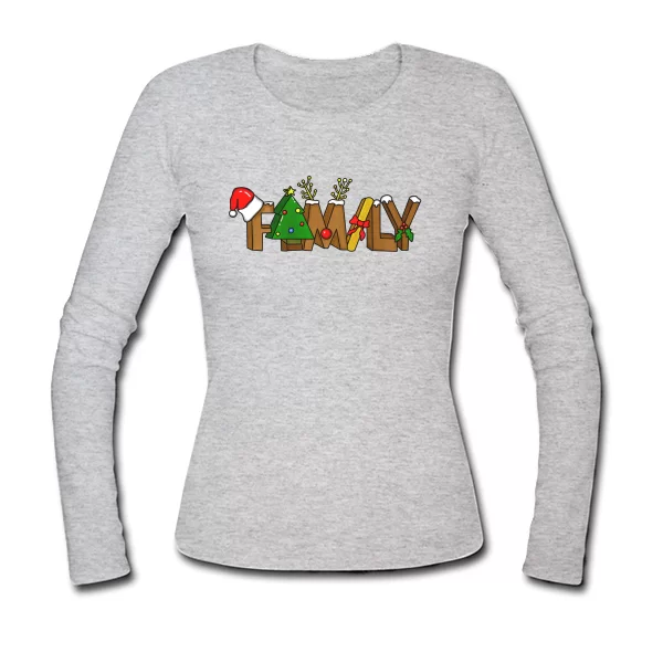 Жіночий лонгслів Family Look новорічний