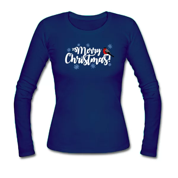 Женский лонгслив Merry Christmas (4507)