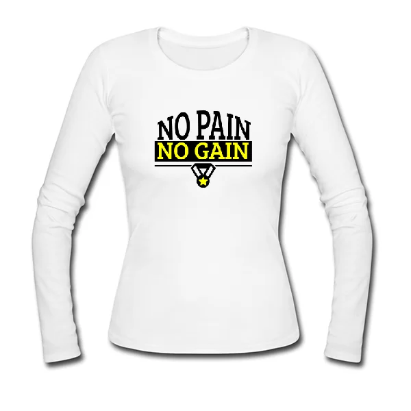 Женский лонгслив No Pain No Gain