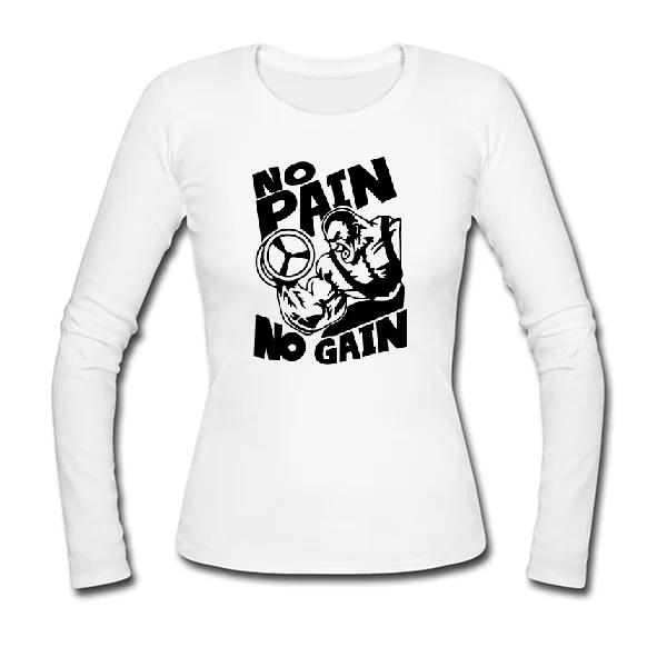 Женский лонгслив No Pain No Gain