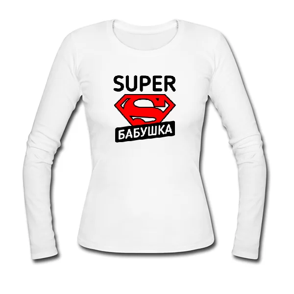 Женский лонгслив Super Бабушка 10006