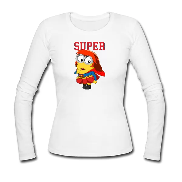 Женский лонгслив Миньон Super girl