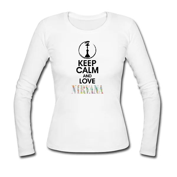 Женский лонгслив Keep Calm and Love Nirvana