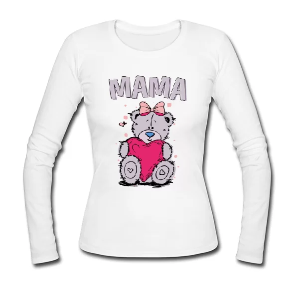 Женский лонгслив Мама Teddy