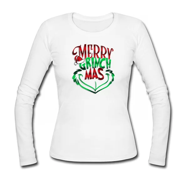 Женский лонгслив Merry GrinchMas