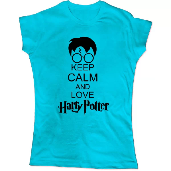 Женская футболка Keep calm and love Harry Potter