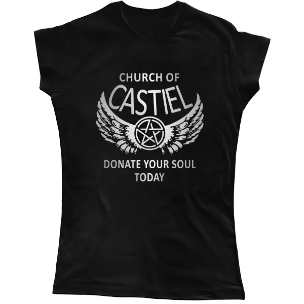 Жіноча футболка Supernatural church of castiel