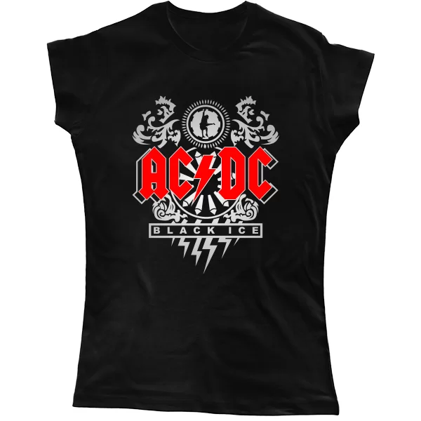 Женская футболка AC DC Black Ace