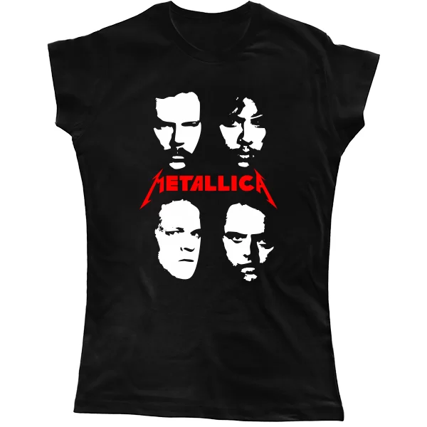 Женская футболка Metallica лица