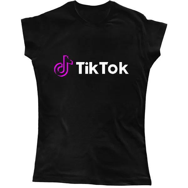 Женская футболка с надписью Tik Tok