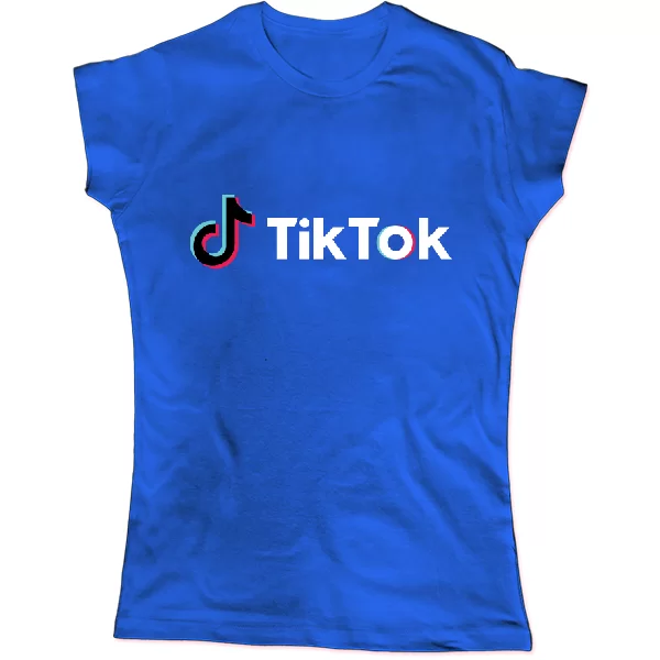 Женская футболка c логотипом ТикТок