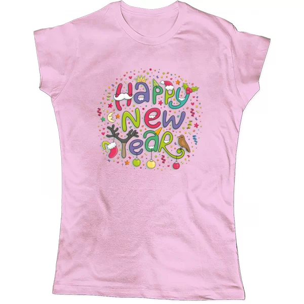 Жіноча футболка Happy new Year (4499)