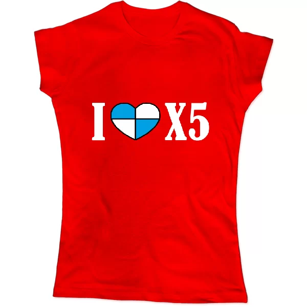 Женская футболка Люблю БМВ X5