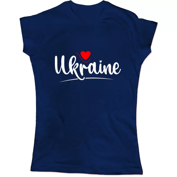 Женская футболка Ukraine надпись