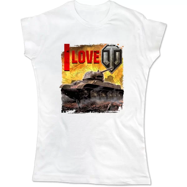 Женская футболка Я люблю World of Tanks