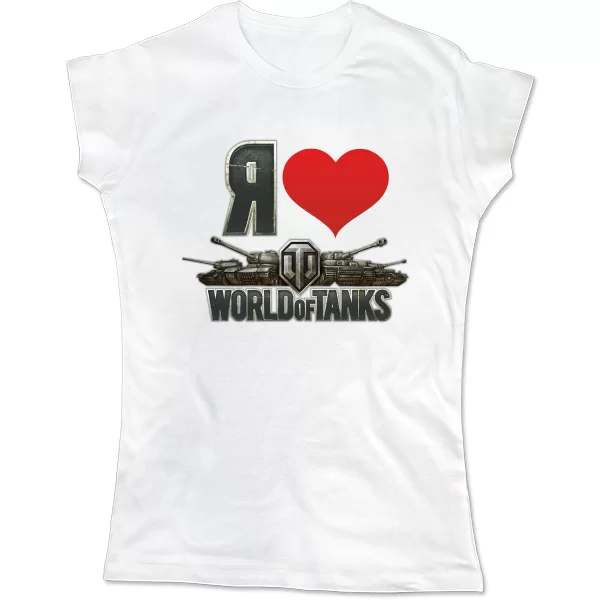 Женская футболка I Love game World of Tanks