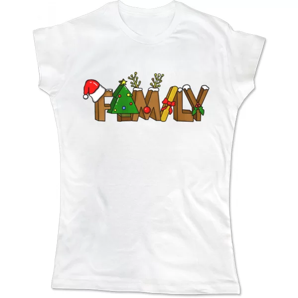 Жіноча футболка Family Look новорічний