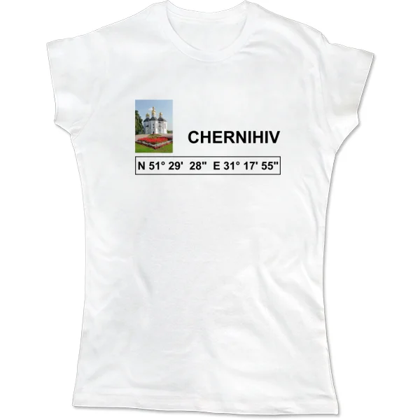 Женская футболка Чернигов координаты