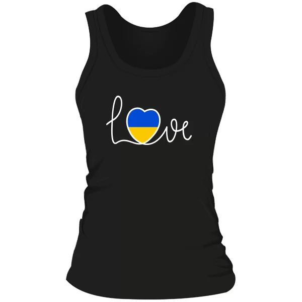 Женская майка Love Ukraine сердце