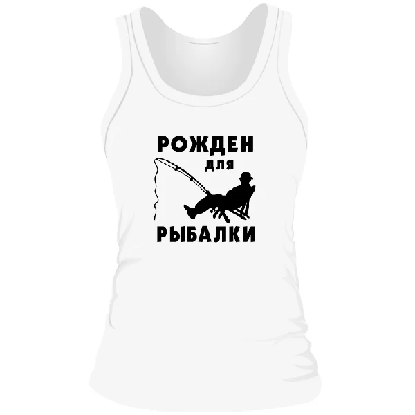 Женская майка Рожден для Рыбалки