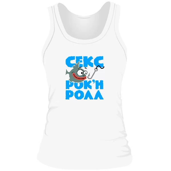 Женская майка Секс Рыбалка Рок-н-Ролл
