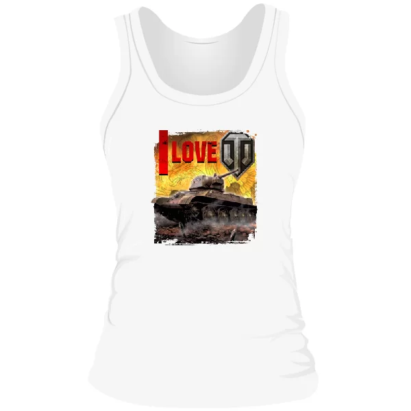 Женская майка Я люблю World of Tanks