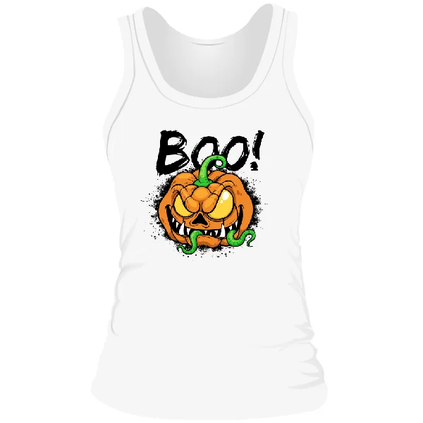 Женская майка с надписью Boo