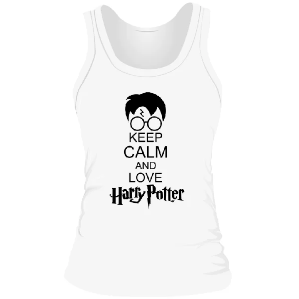Женская майка Keep calm and love Harry Potter