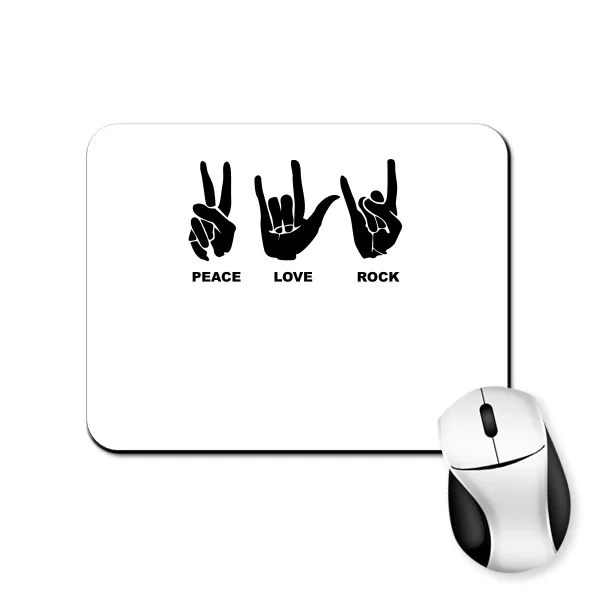 Коврик для мыши Peace Love Rock