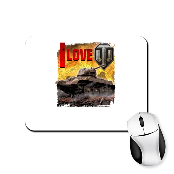 Коврик для мыши Я люблю World of Tanks