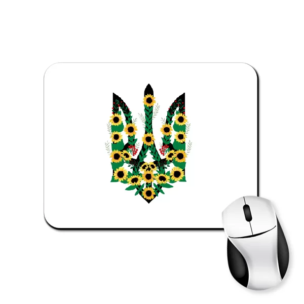 Коврик для мыши Трезубец в цветах