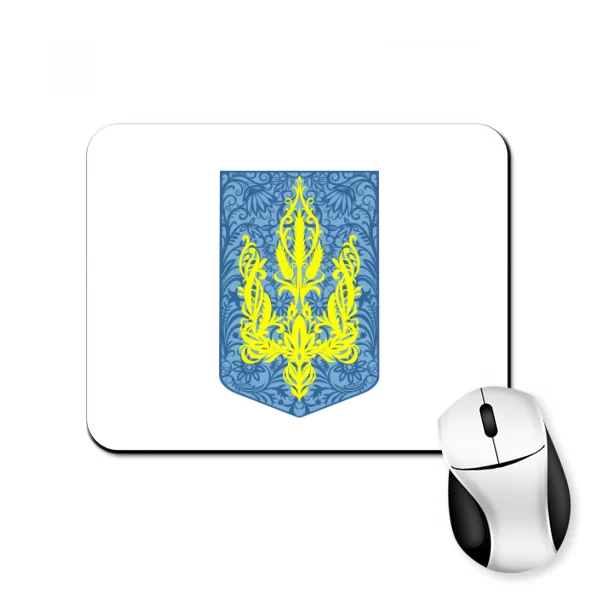 Килимок для миші з візерунковим Гербом України