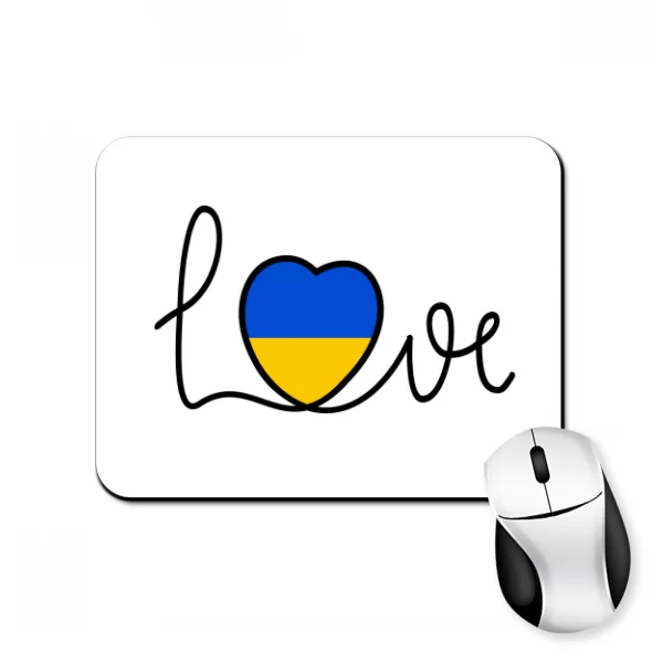 Коврик для мыши Love Ukraine сердце