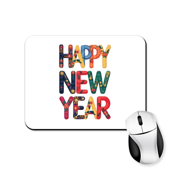 Коврик для мыши Happy New Year надпись